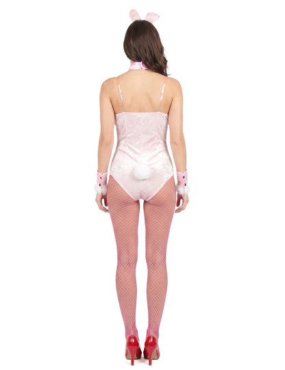 Sexy Häschen-Damenkostüm rosa-schwarz