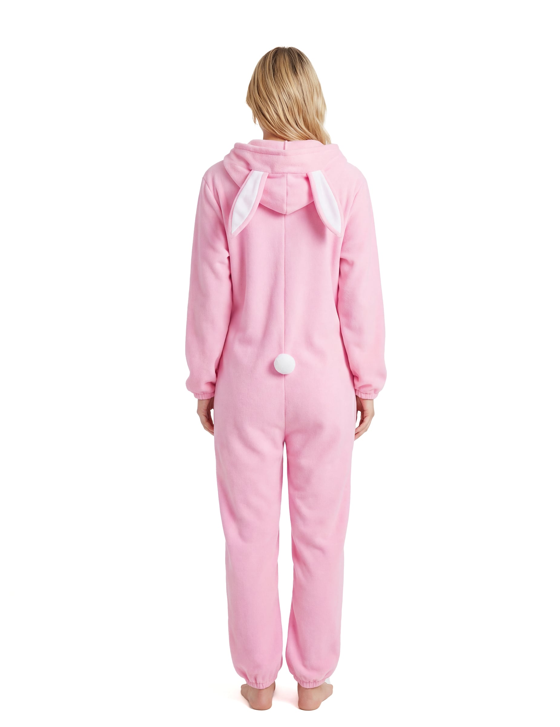 Vue de dos du déguisement de lapin pour femme
