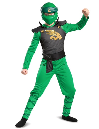 Déguisement LEGACY Lloyd Ninjago - LEGO™ pour enfant vert et noir avec dragon doré