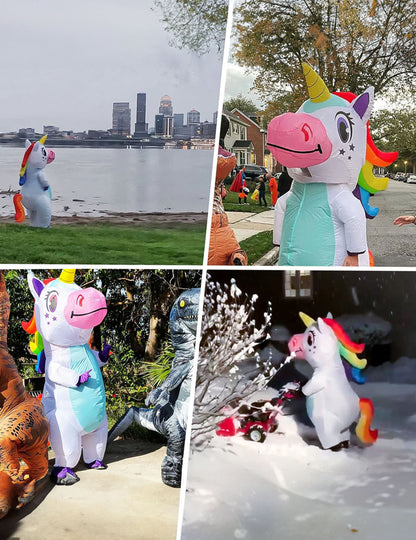 Kostüm aufblasbares Einhorn erwachsene