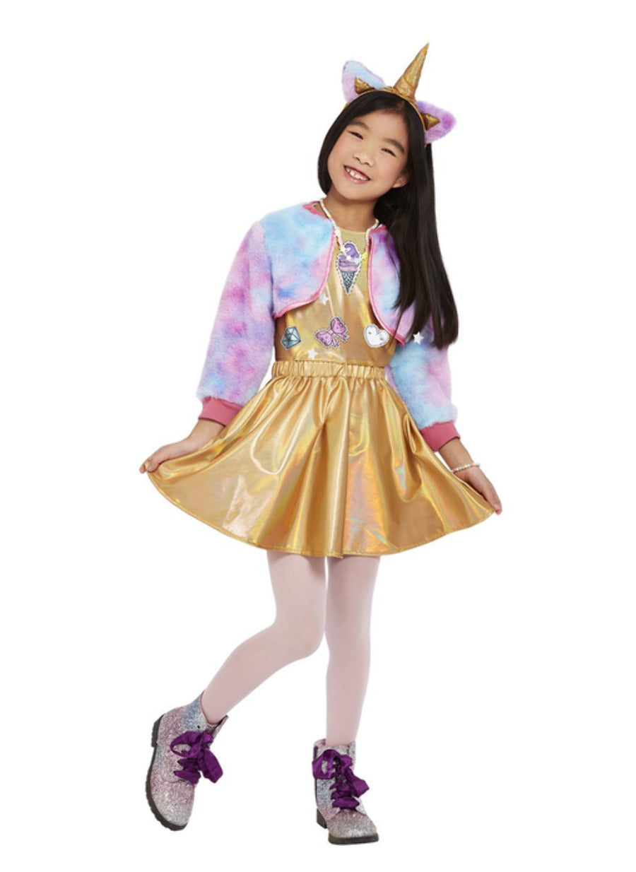 Dívčí kostým zlatého jednorožce