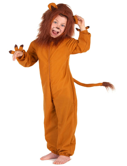 Vue de profil du déguisement de lion pour enfant