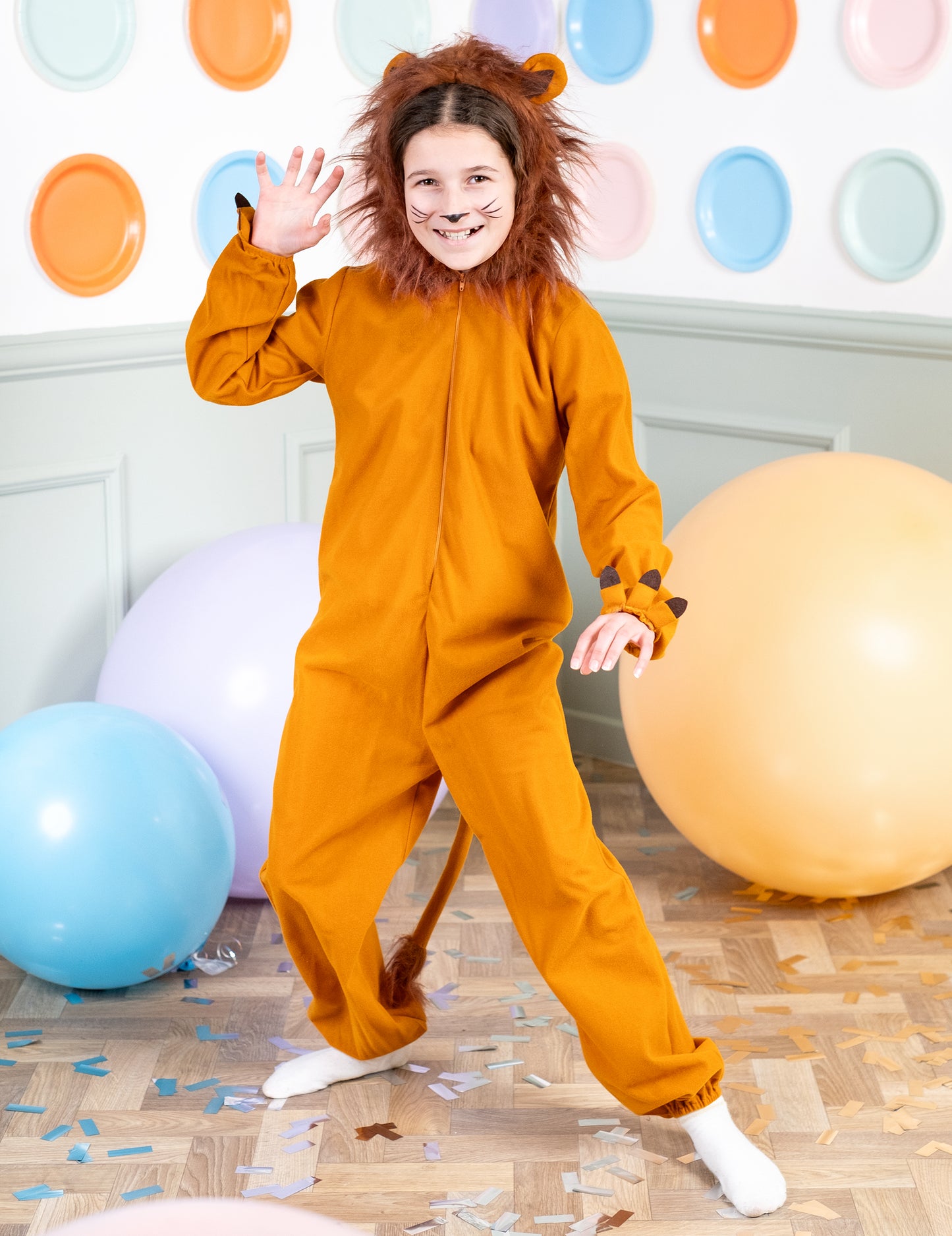 Vue d'ensemble du déguisement de lion pour enfant