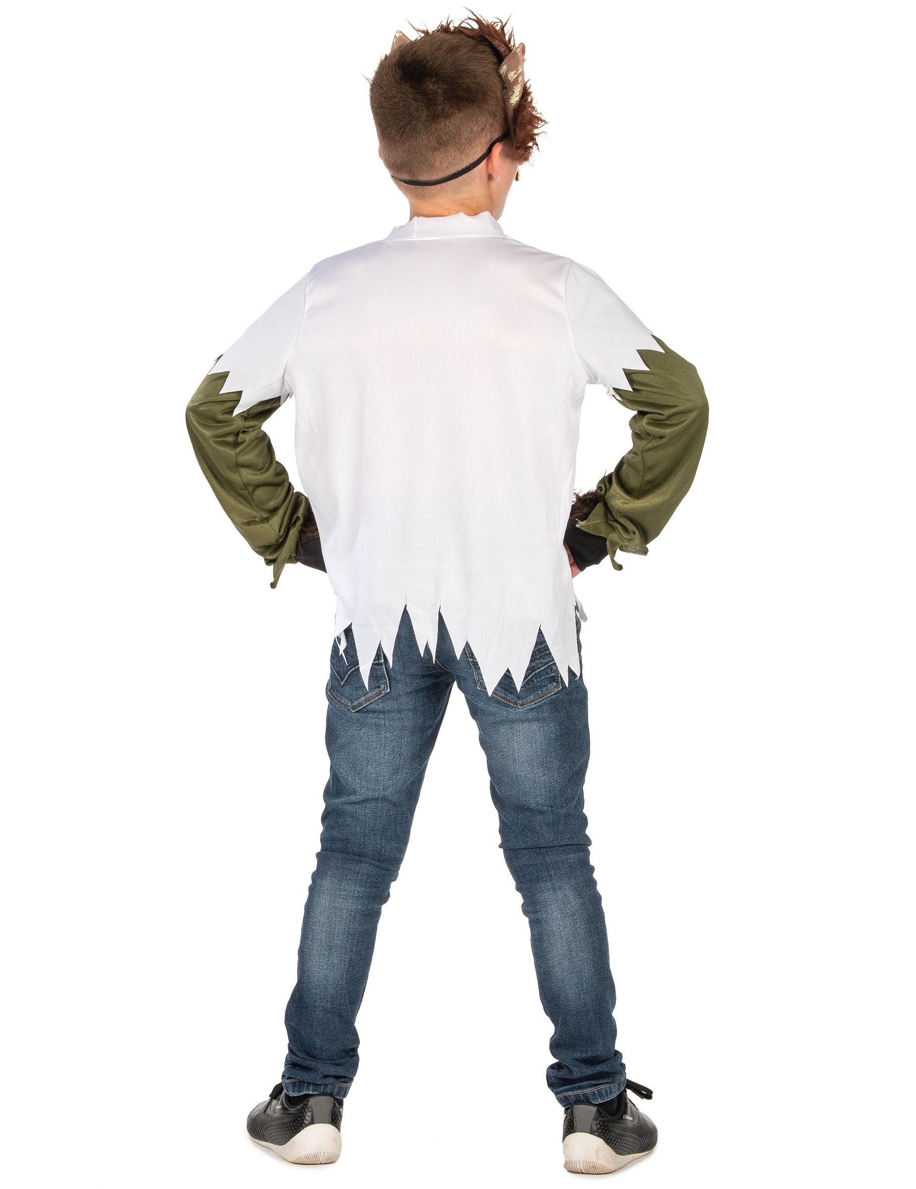 Vue de dos du déguisement Loup-Garou pour enfant