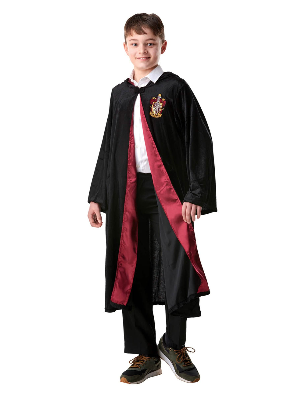 Pohled zepředu bez doplňků na luxusní kostým šatů Harry Potter pro dítě