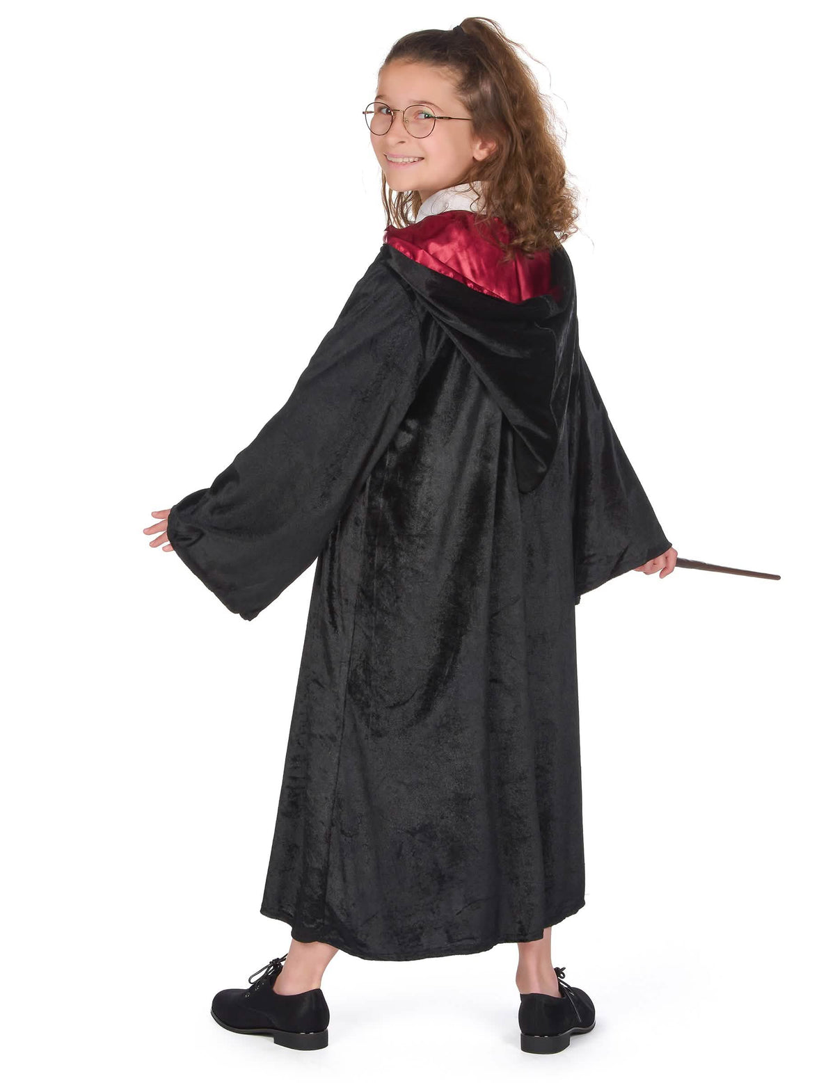 Pohled zezadu na luxusní kostým šaty Harry Potter pro dítě