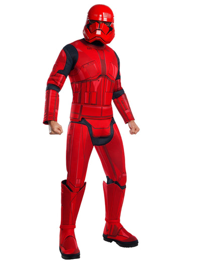 Luxusní kostým Sith Trooper pro dospělé, červený s celoobličejovou maskou