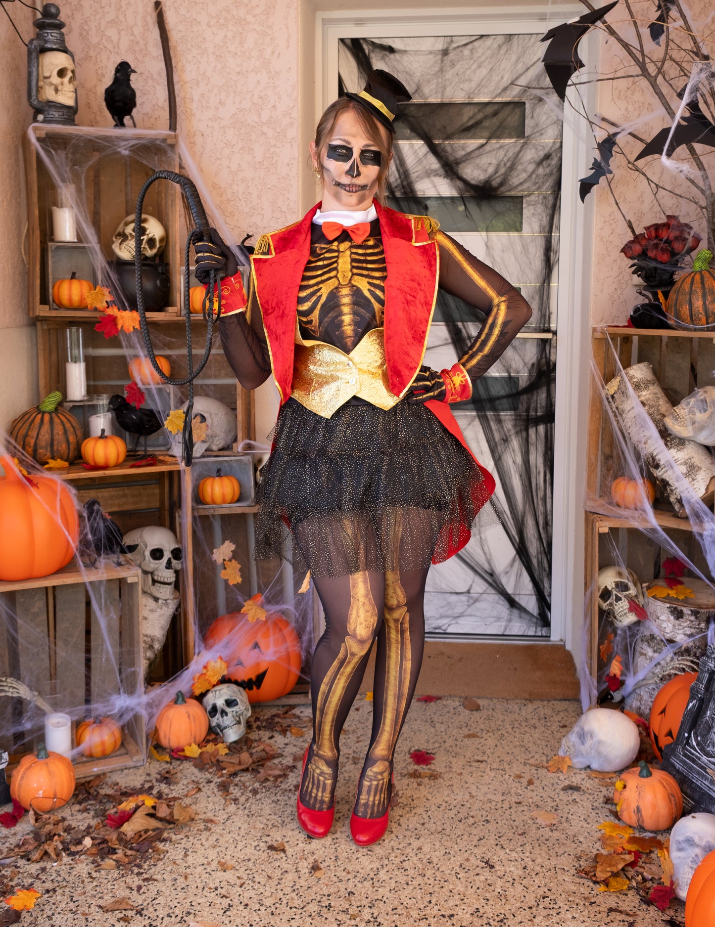 Dámský kostým kostlivce - vedoucího ringu