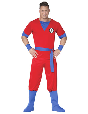 Rotes Manga-Kämpfer Kostüm für Herren