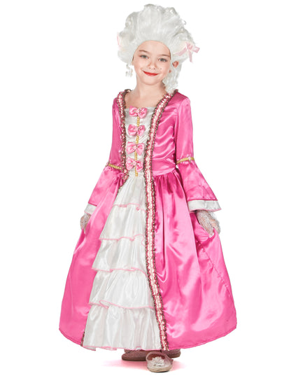 Marie Antoinette-Mädchenkostüm Barock-Verkleidung pink-weiss