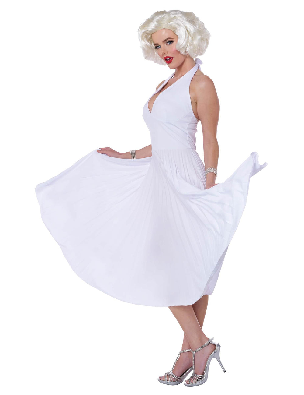 Pohled zepředu s rozloženými šaty kostýmu luxus Marilyn