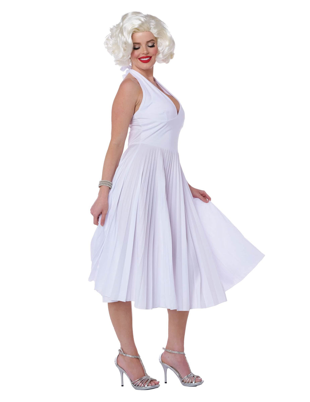 Kostým Marilyn de lux pro žena bílá s plisovanými šaty