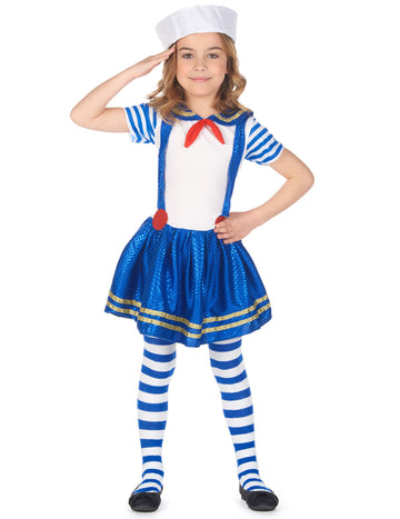 Dívčí lesklý námořnický kostým