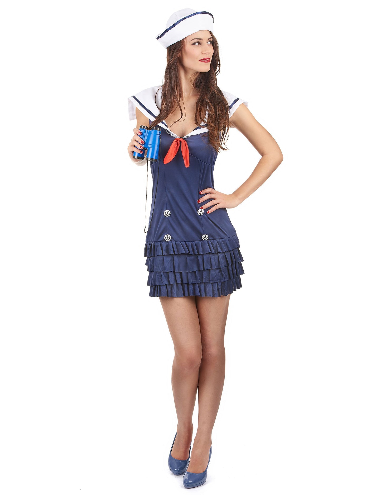 Sexy námořnický kostým s výstřihem do V pro dámy