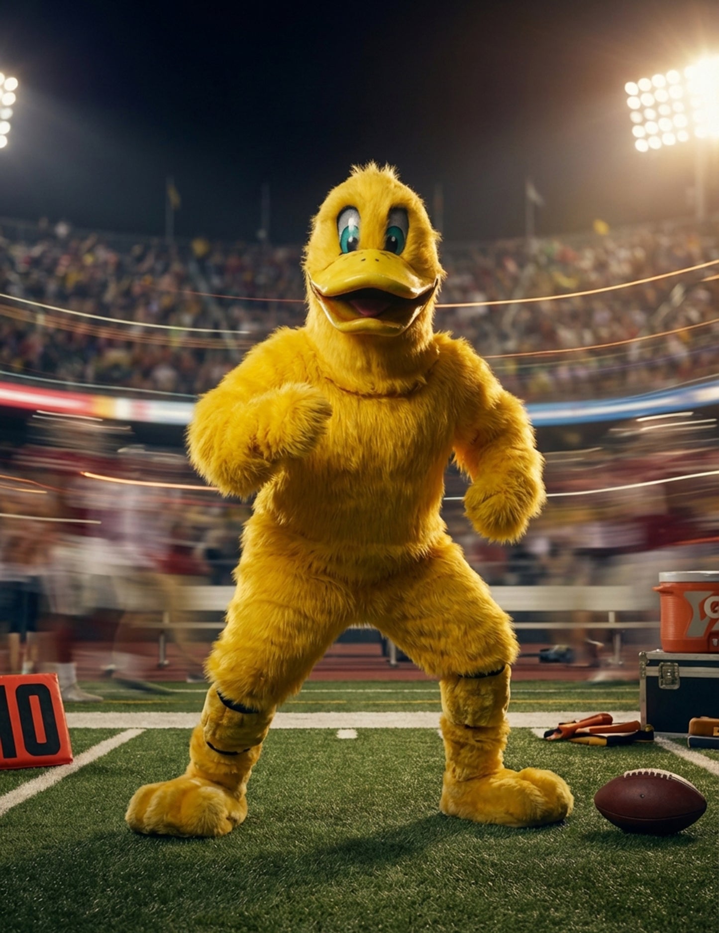 Kostým maskota žluté kachny pro dospělé