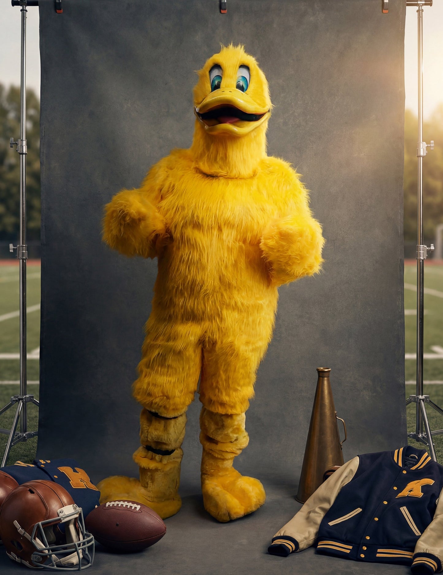 Kostým maskota žluté kachny pro dospělé