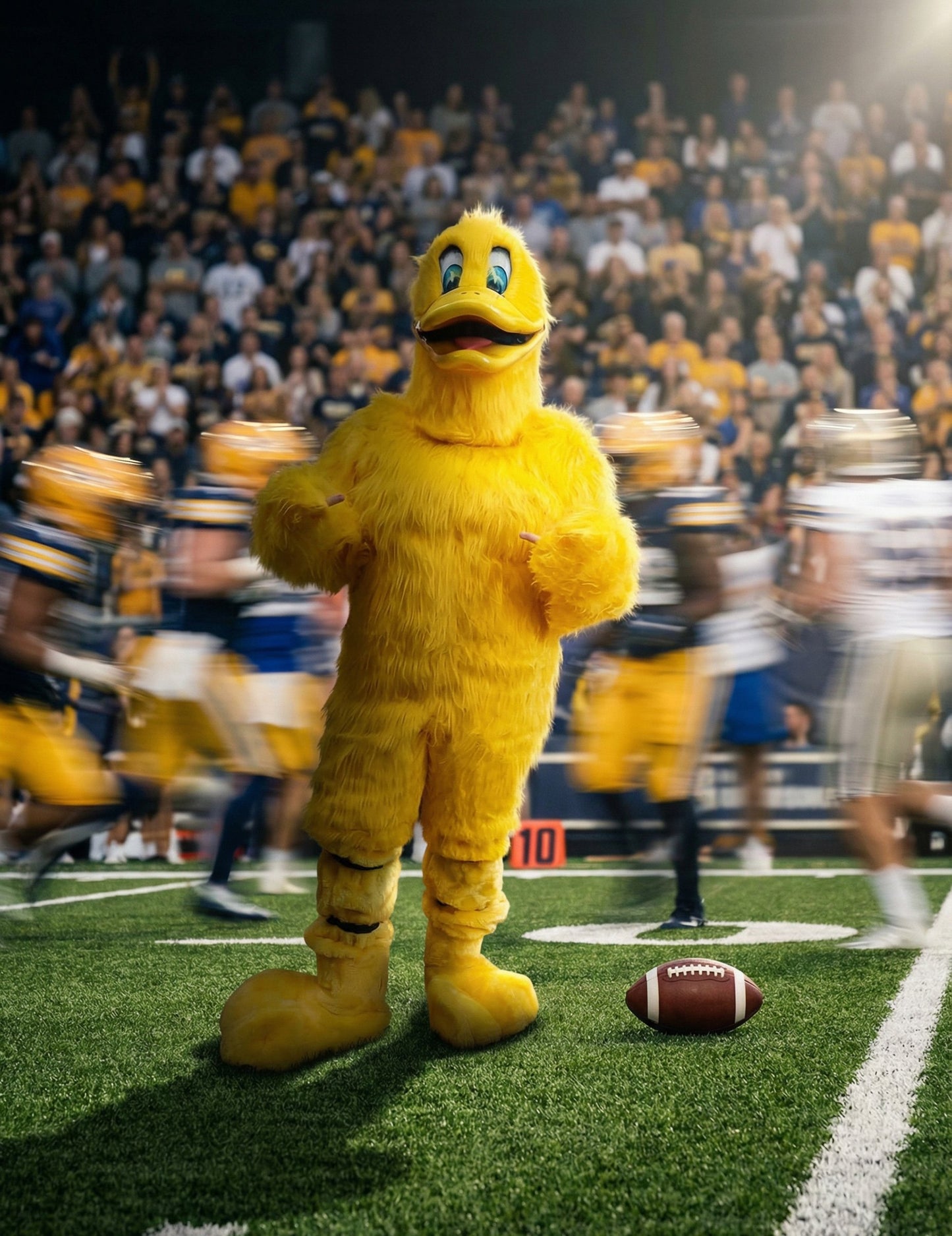 Kostým maskota žluté kachny pro dospělé