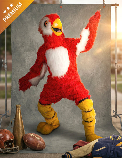 Kostým maskota červeného papouška pro dospělé
