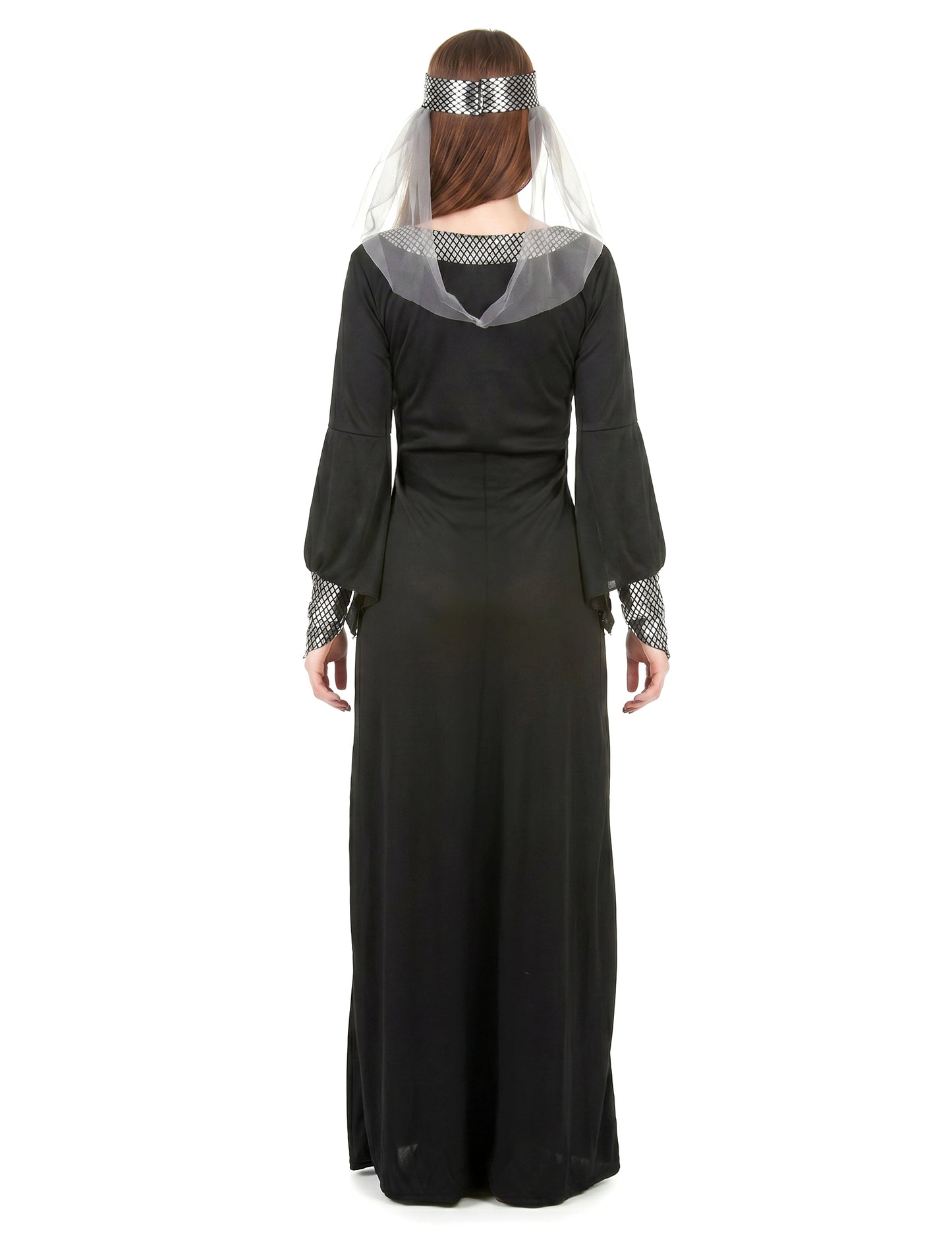 Mittelalterliches Kostüm für Damen schwarz