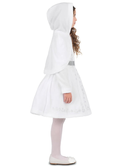 Bílý kostým Santa Clause pro dívky