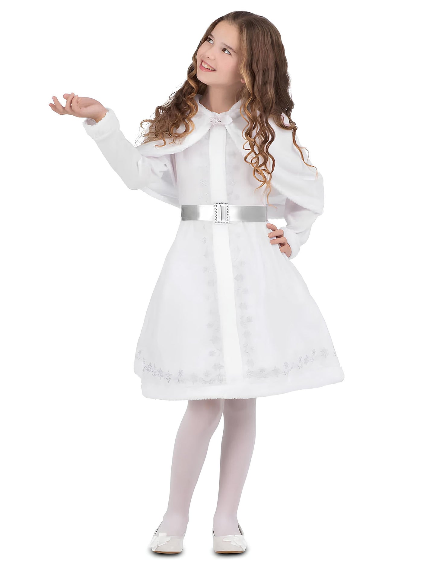 Bílý kostým Santa Clause pro dívky