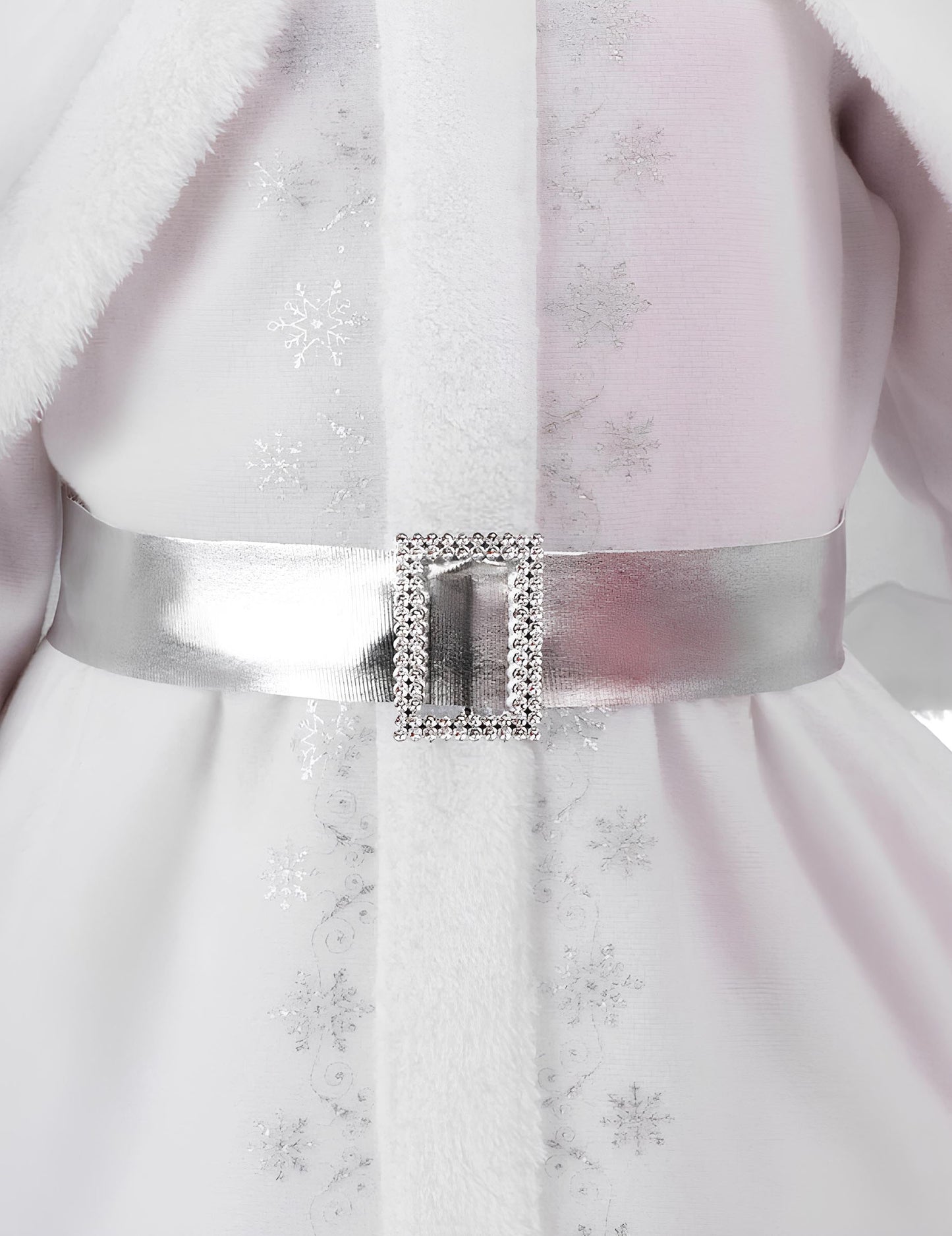 Bílý kostým Santa Clause pro dívky