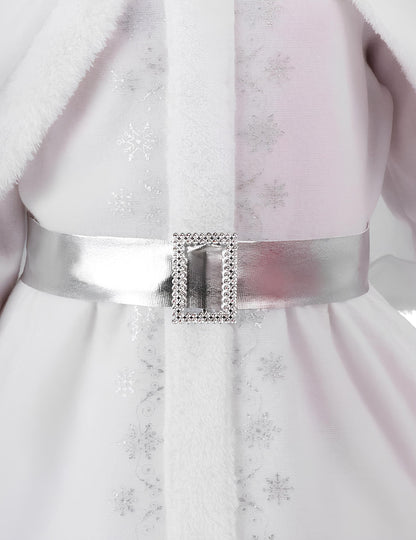 Bílý kostým Santa Clause pro dívky