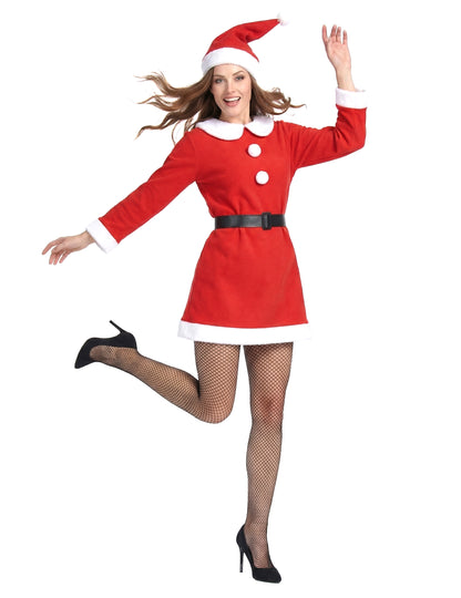 Celkový pohled na dětský kostým Mikuláše s bambulkami