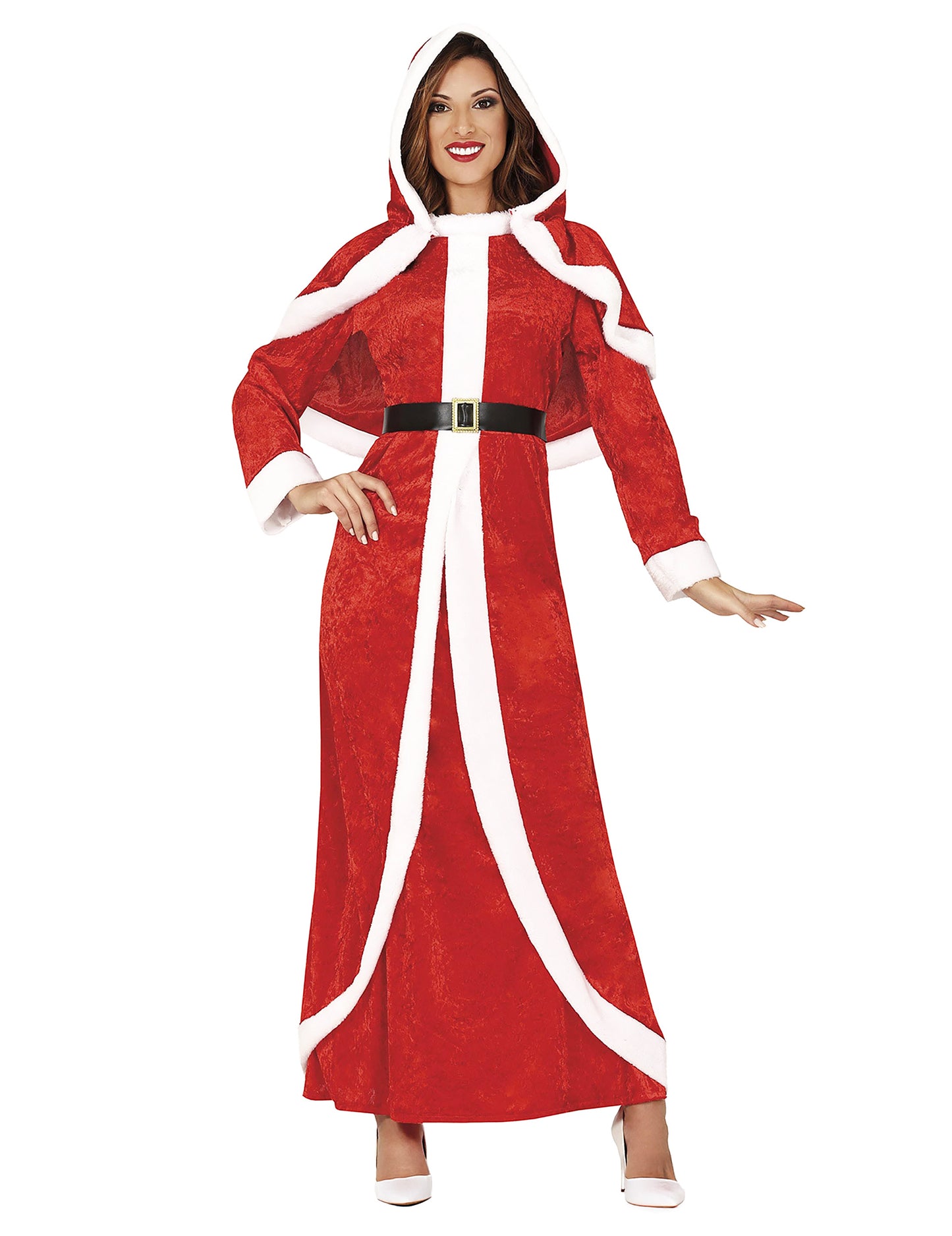 Dlouhé šaty pro kostým Matky Vánoc pro ženy