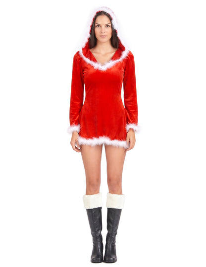 Déguisement Mère Noël sexy manches longues femme