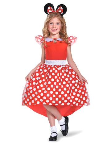 Klasický červený kostým Minnie Mouse pro dívky