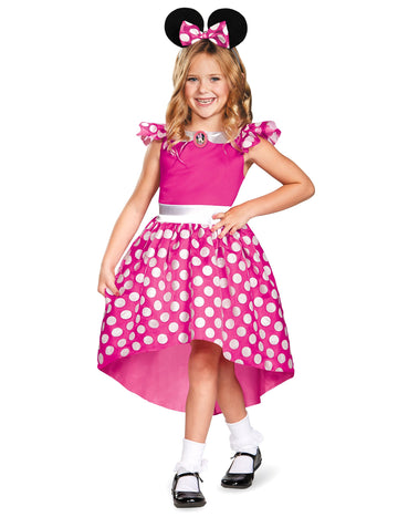 Klasický růžový kostým Minnie pro dívky