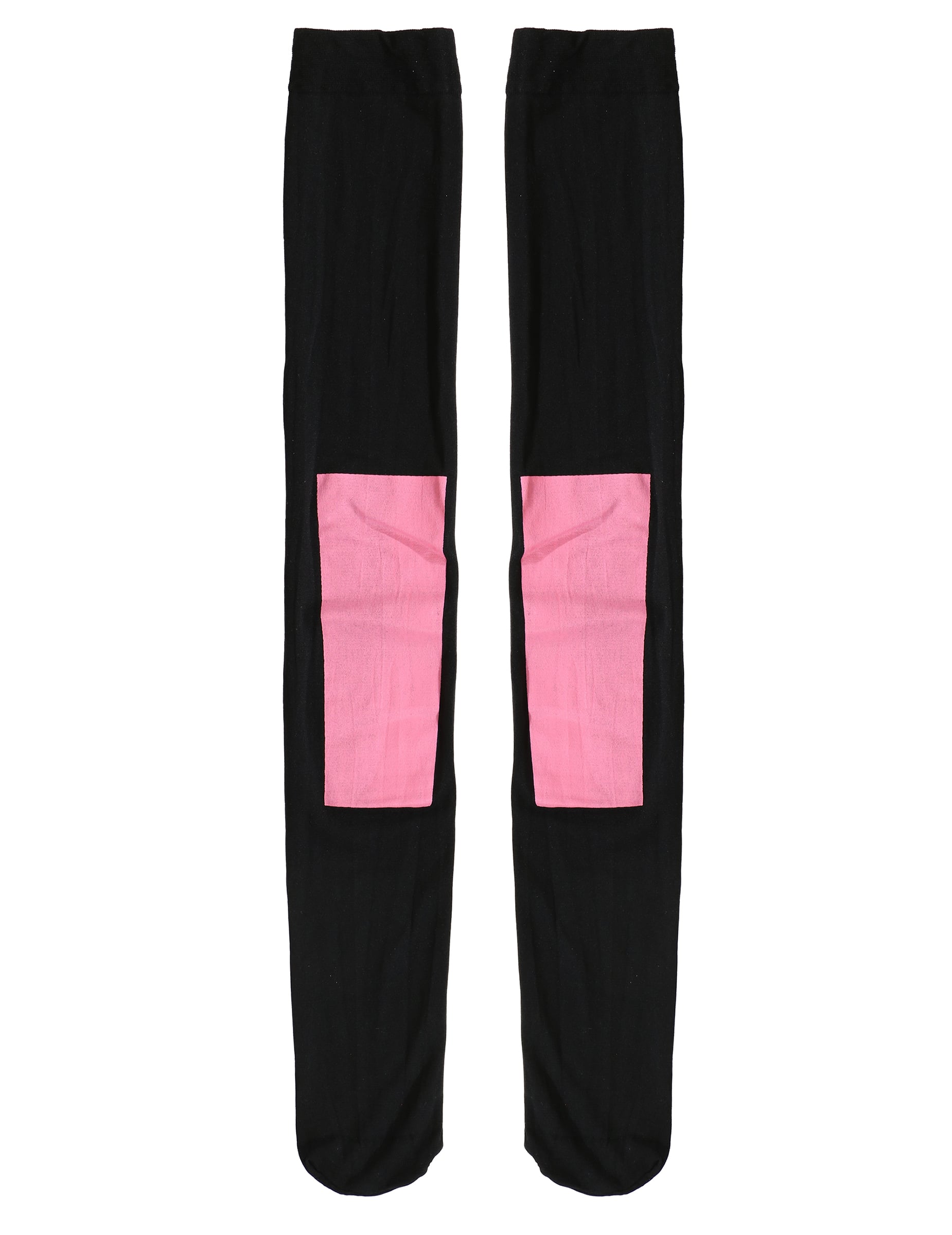 Paire de chaussettes montantes noires et roses du déguisement miss Kpop pour fille
