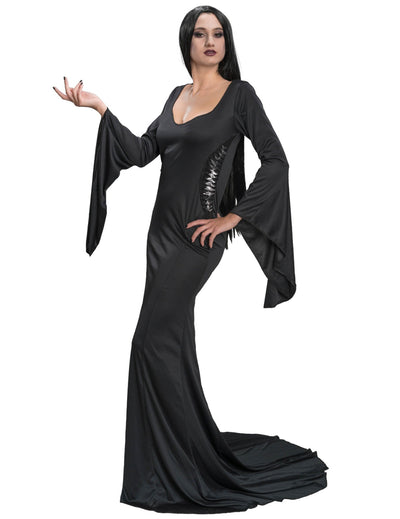 Déguisement Morticia Addams Wednesday™ pour adulte noir à manches évasées