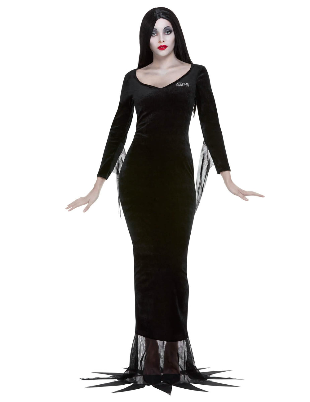 Kostým Morticia z Rodiny Addamsových™ pro ženu černá ve sametu