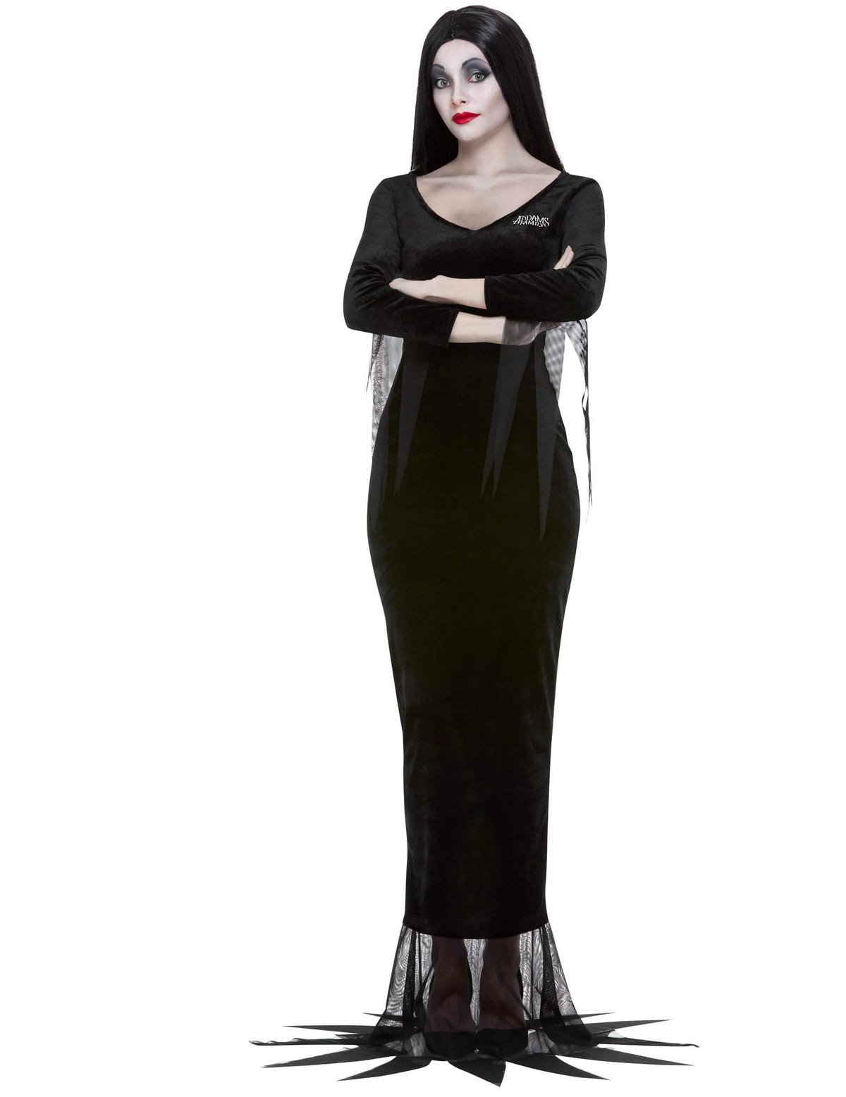 Pohled zepředu na kostým Morticia Rodina Addamsových™