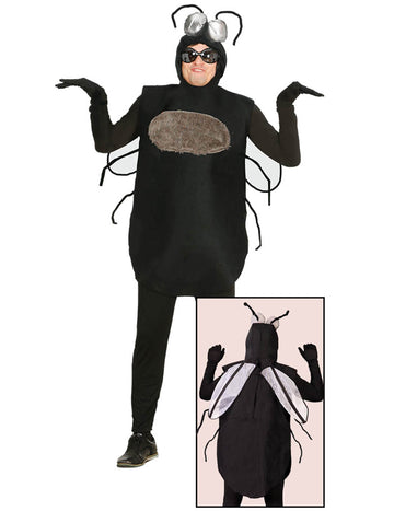 Lustiges Fliegen-Kostüm für Herren Karnevals-Verkleidung schwarz