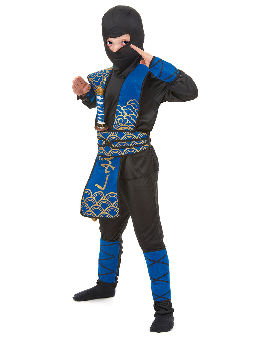 Vue de profil du déguisement ninja pour garçon