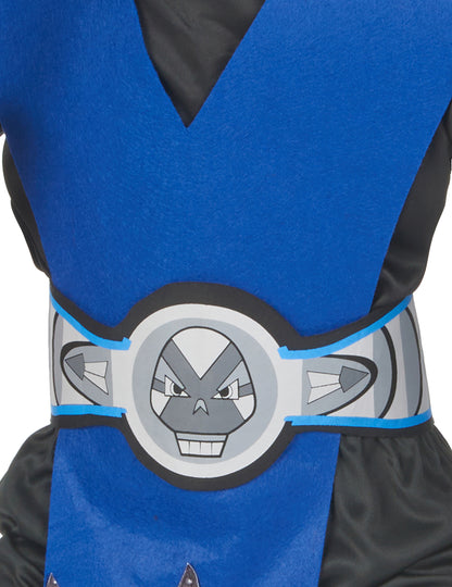 Détail de la boucle de ceinture du déguisement ninja