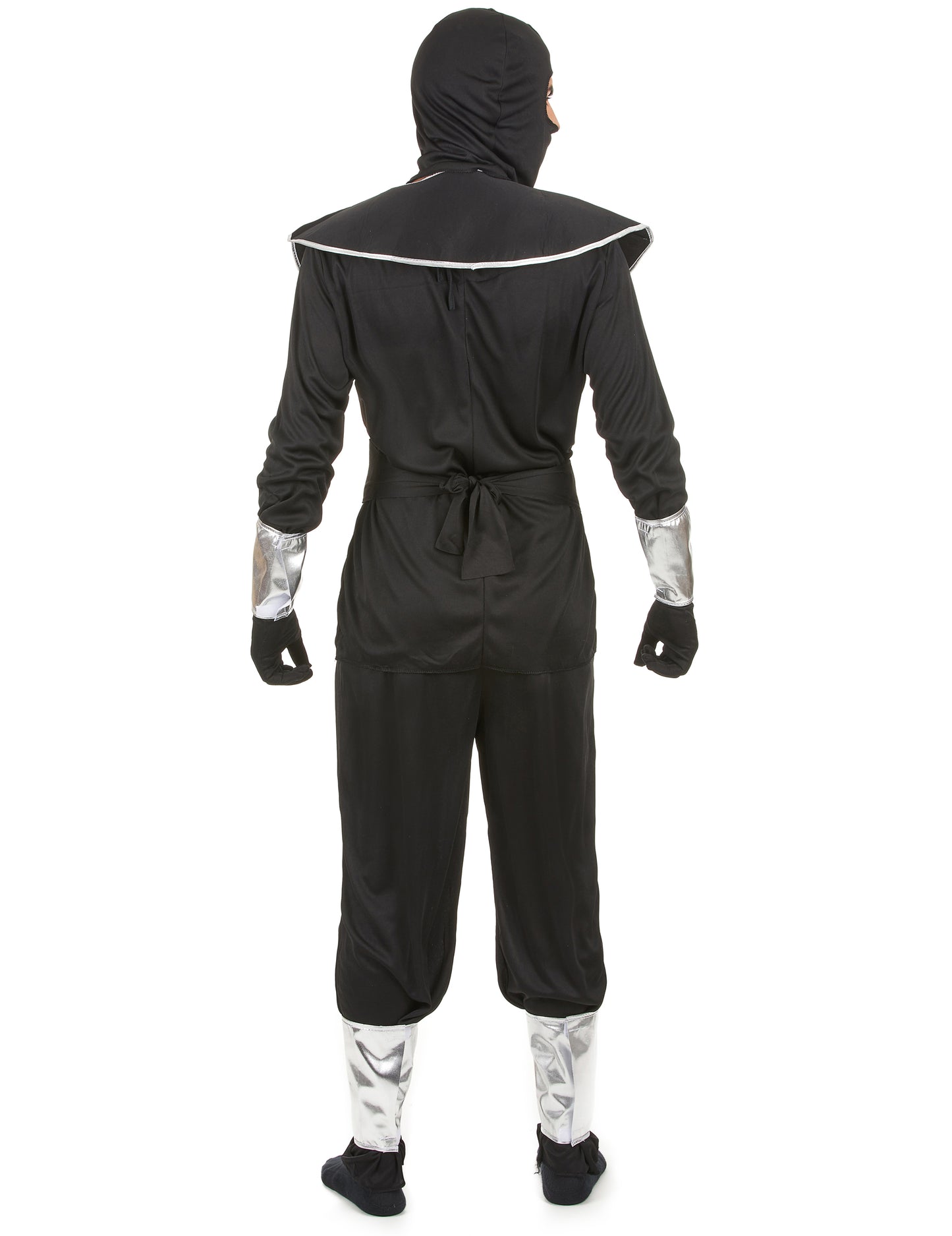 Přestrojení černé a stříbrné ninja