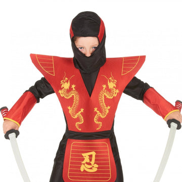 Chlapecký kostým ninjy s dračím vzorem