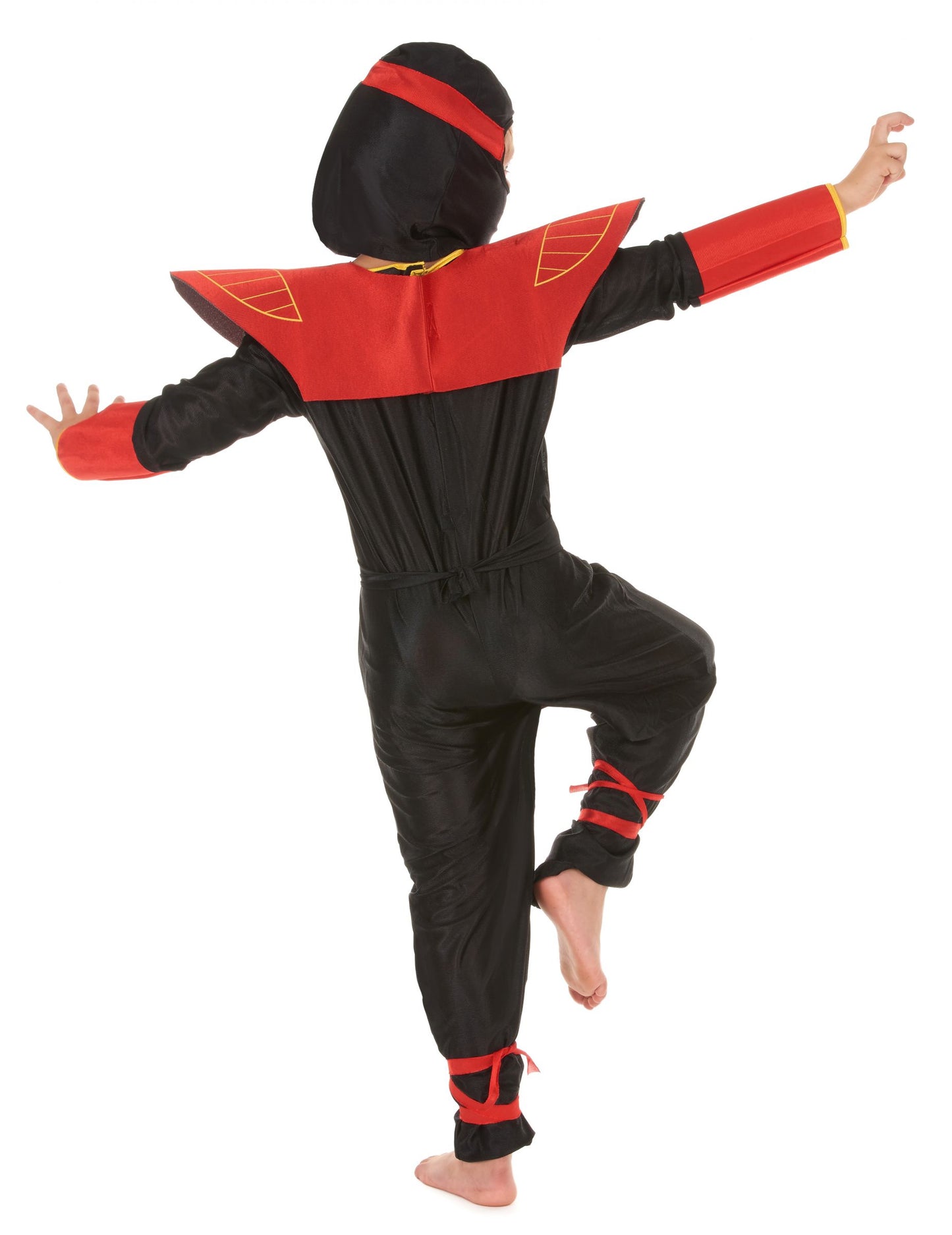 Vue de dos du déguisement ninja motifs dragons