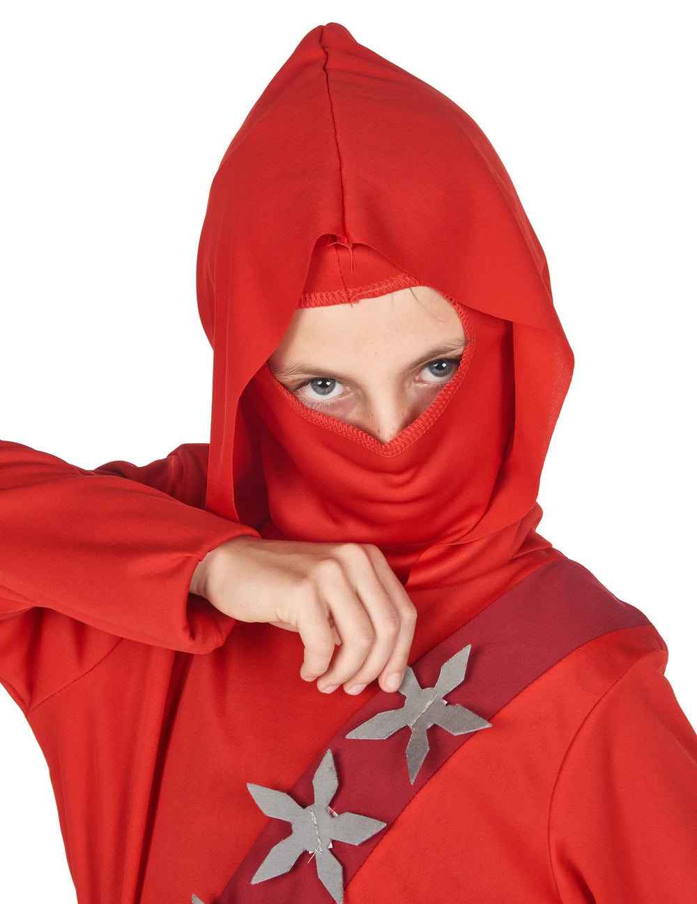 kostým nindžové pro chlapec červená se hvězdami