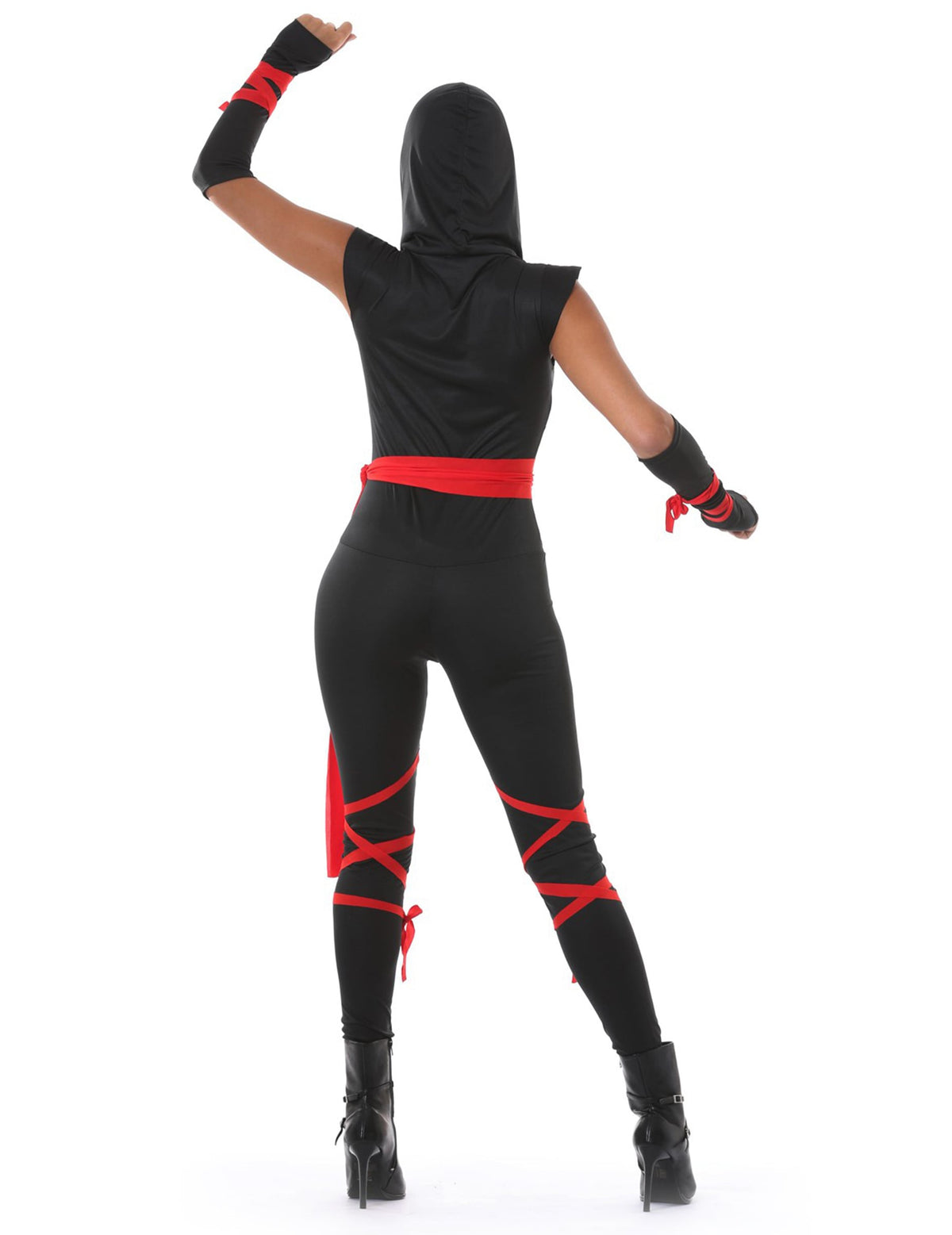 Vue de dos du déguisement ninja sexy pour femme