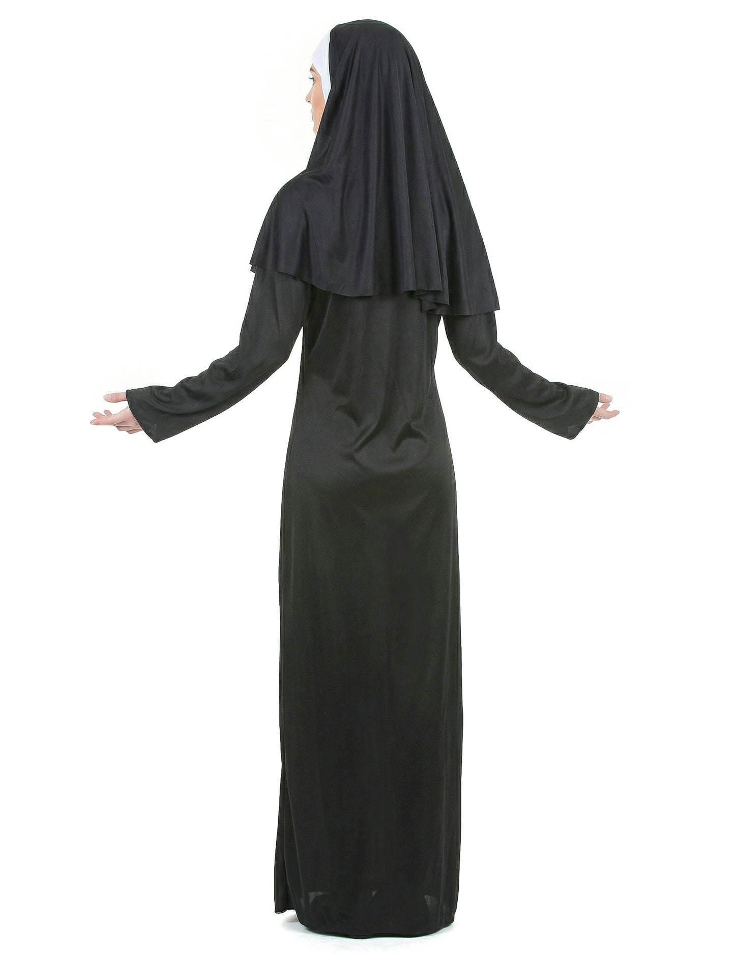 Vue de dos du déguisement de nonne pour femme