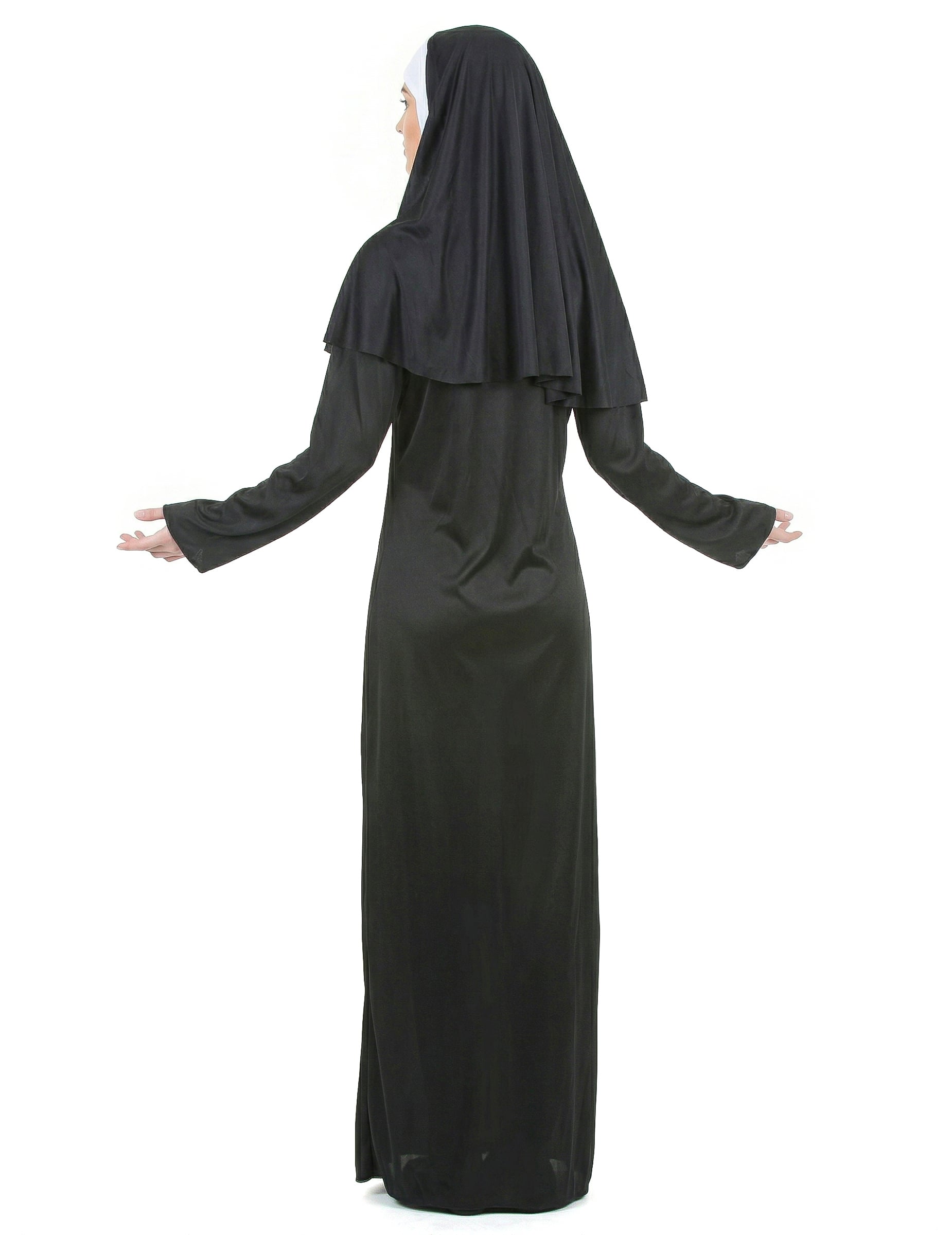 Vue de dos du déguisement de nonne pour femme