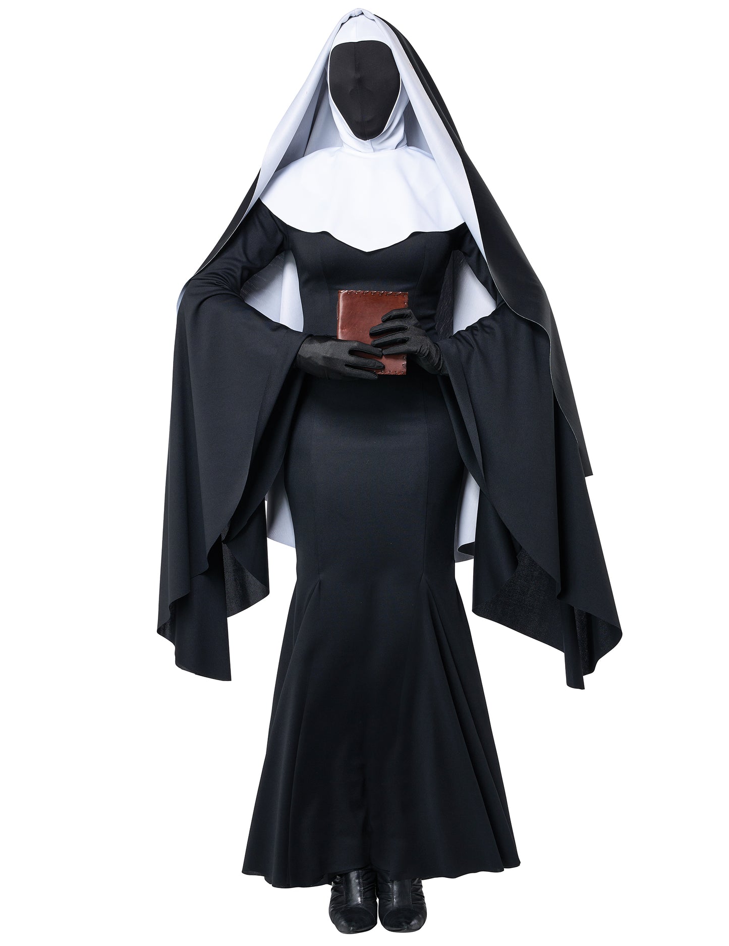 Luxusní dlouhý kostým jeptišky pro ženy 