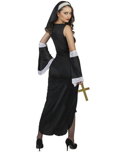 Sexy kostým jeptišky s bílým křížem pro ženy