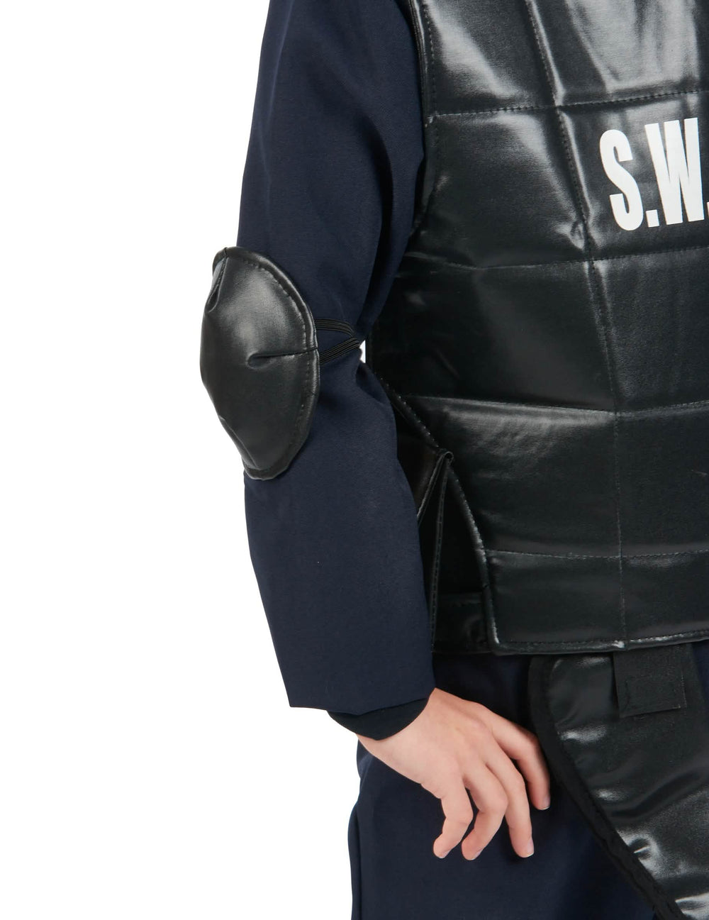 Detail loketní části kostýmu důstojníka SWAT