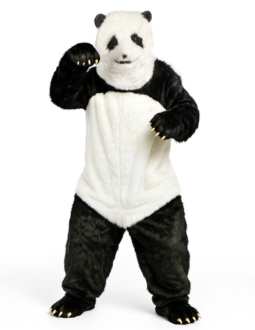 Kostým pandy pro dospělého černá a bílá z plyše